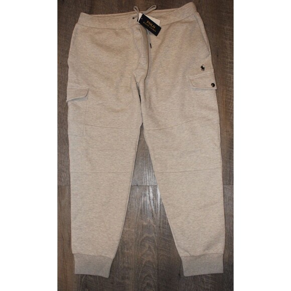 NWT Polo Ralph Lauren Men's Double Knit Cargo Fleece Jogger Sweatpants Gray XXL - Picture 5 of 6